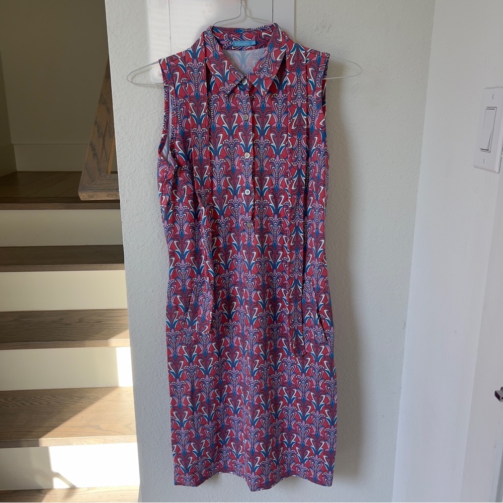 J McLaughlin Catalina Collared Sleeveless Mini Dress